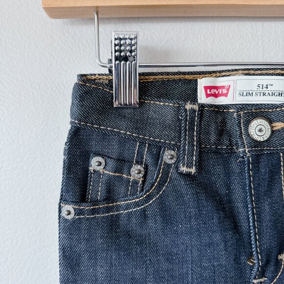 3/$15 Levi’s NWOT 514 Slim Straight jeans 12m dark wash baby pants - Picture 3 of 14
